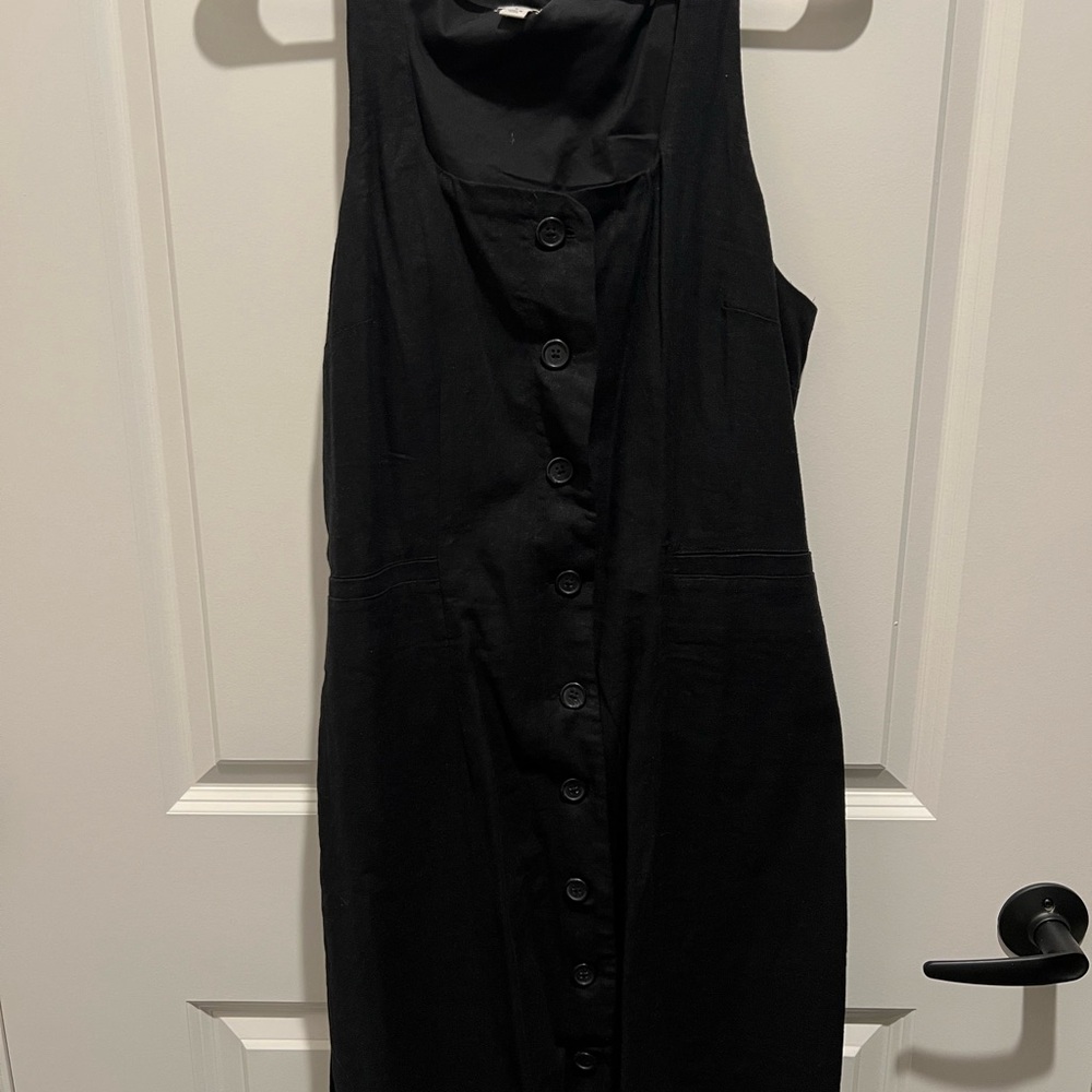 a new day Classic Black Sleeveless Midi Dress